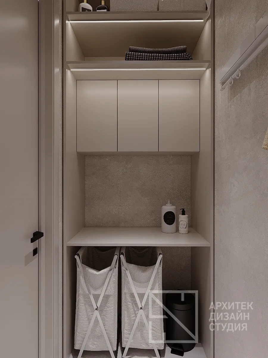 Дизайн интерьера квартиры в г. Абакан по ул. Авиаторов 1В/2 - Прачечная - Фото 1